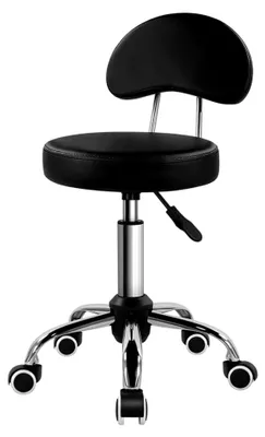 Produktbild von Rollhocker mit Lehne (Schwarz)