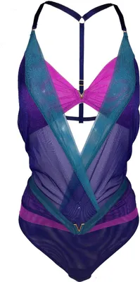 Produktbild von Triumph Translucent Essence BS E Ohne Bügel Damen Body , Größe: S, Farbe: Mehrfarbig (Violet - Dark Combination)