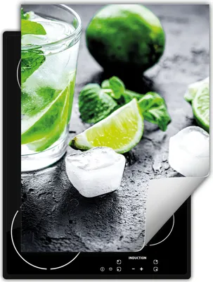 Produktbild von DarHaus Herdabdeckplatte Einteilig Küche Abdeckplatte für Glaskeramikfeld Abdeckung Induktionskochfeld Aufrollbare Matte 40x52 cm, Limmete - Wasser