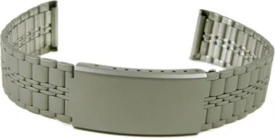 Produktbild von Minott Ersatzband Uhrenarmband Edelstahlverschlussband Titanfarben 18mm