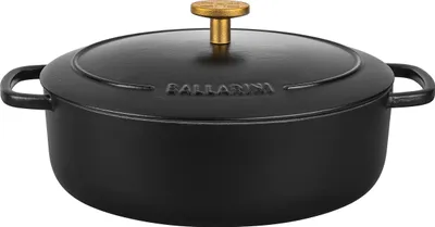 Image de BALLARINI BELLAMONTE Cast iron pot oval 4.5 ltr  black