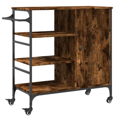 Obrázek produktu pro Kuchyňský vozík kouřový dub 87,5x38,5x84,5 cm kompozitní dřevo
