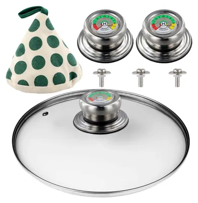 Produktbild von 3 Stück Topfdeckelgriff mit Thermometer