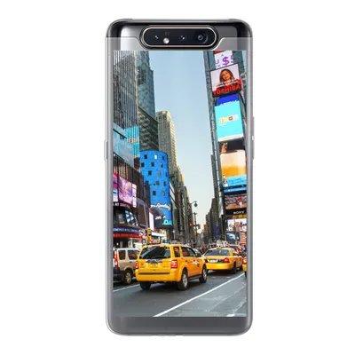 Produktbild von MuchoWow® Handyhülle Schutzhülle Hülle für Samsung Galaxy A80 New York - Taxi - Gelb Silikon Softcase Handy Hülle - Schutzdeckel