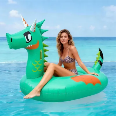 Produktbild von Aufblasbarer Schwimmring 200 cm, für Erwachsene, Pool