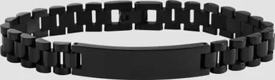 Produktbild von Akzent Gliederarmband aus Edelstahl in Schwarz mit IP Black-Beschichtung
