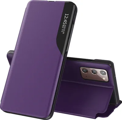 Immagine prodotto di Custodia per Galaxy Note 20, Smart View Window Flip Stand Custodia protettiva in Finto cuoio per Samsung Galaxy Note 20 Viola