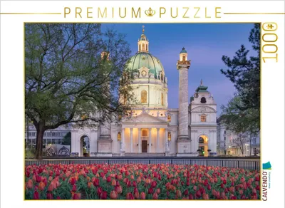 Zdjęcie produktu dla CALVENDO Puzzle Kościół św. Karola Boromeusza | 1000 elementów. Rozmiar układanki: 64 × 48 cm. Puzzle z motywem fotograficznym, idealne na chwile relaksu