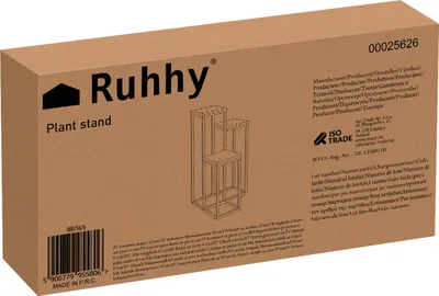 Zdjęcie produktu dla Ruhhy stojak na rośliny 3-poziomowy metalowy do 15 kg na poziom - Wytrzymały nowoczesny stołek na kwiaty o wysokości 67 cm do salonu, balkonu, ogrodu lub przedpokoju - Stojak na kwiaty w stylu industrialnym 25626