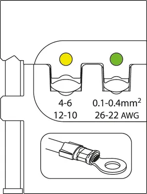 Produktbild von GEDORE 8140-01 Modul-Einsatz für isolierte Kabelschuhe 0,1-0,4/4-6, 1830554