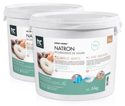 Produktbild von 2x 5 kg Natron Backsoda Natriumhydrogencarbonat in Lebensmittelqualität