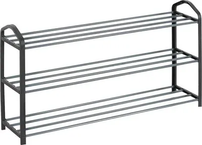 Obrázok produktu pre Regál na topánky – 3-poschodový – 12 párov – organizér – 79 x 19,5 x 45 cm – kovový – 0,7 kg