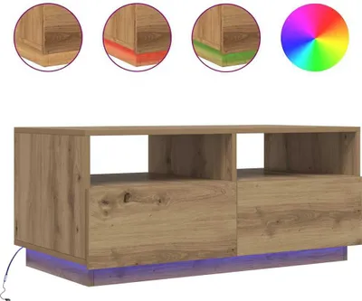 Obrázok produktu pre vidaXL Konferenčný stolík s LED osvetlením Artisan dub 90x49x40 cm