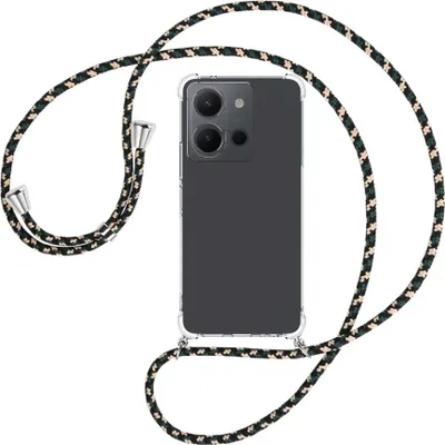 Produktbild von Handykette Backcover-Schutzhülle mit Band (Metall silberfarben) für vivo Y36 (6.64'') - camouflage