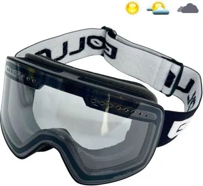 Produktbild von Skibrille für Damen und Herren - Wintersport - Winddicht - UV-Schutz - Ski Accessoires - Schwarz