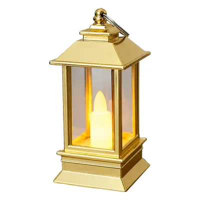 Produktbild von MasterLED LED-Laterne 9 cm Flammeneffekt 1800 K Gold, batteriebetrieben