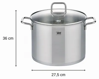 Produktbild von Elo Citrin 72446 Kochtopf inkl. Deckel, Edelstahl, 26 cm Durchmesser, Induktionsherd-geeignet
