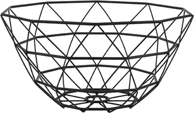 Produktbild von Present Time - Obstschale Diamond Cut - Schwarz - 30x15cm