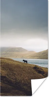 Produktbild von MuchoWow® Poster Pferd - Berg - Landschaft 20x40 cm - Plakat - Foto