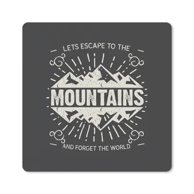 Produktbild von MuchoWow® Mauspad Mousepad Jahrgang - Berg - Grau 30x30 cm - Mousepads - Maus Mat - Pad - Mausunterlage - Gaming