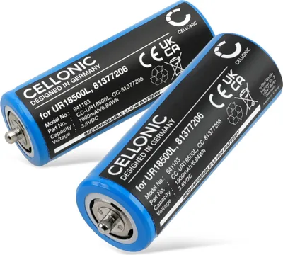 Image de CELLONIC 2x Batterie pour Rasoirs & Tondeuses Compatible avec Braun Series 7 7790cc, Series 7 790CC, Series 9 9325s, UR18500Y - (1900mAh , 3.6V)
