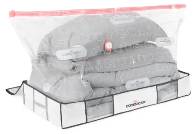 Image de COMPACTOR - Housse de rangement sous vide XL - 105 x 45 x H.15.5 CM - Blanc