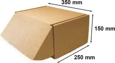 Image de Boîtes en carton ondulé 350x250x150mm F427 - lot de 10 pièces