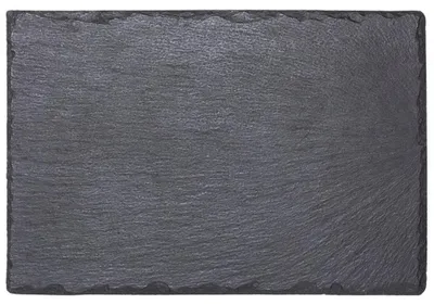 Image de Plateau de service rectangulaire en ardoise - 30 x 20 cm - Noir