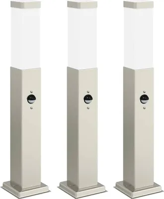 Produktbild von vidaXL Pollerleuchten mit Sensor 3 Stk. 50 cm Edelstahl IP44