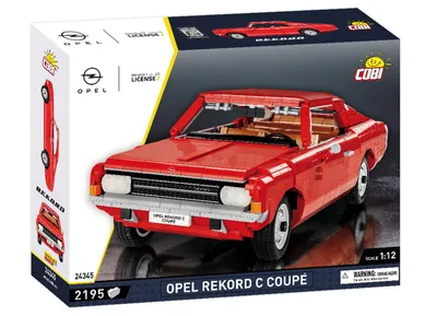 Produktbild von COBI Autos 24345 - Opel Rekord C Coupè mit beweglichem Lenkrad, Öffnungen für Türen und Motorhaube, Maßstab 1:12, 2195 Teile - ab 10 Jahren