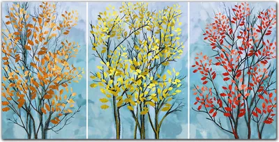 Produktbild von Coloray Bild aus Acryl 120 cm x 60 cm - Gehärtetes Acryl Acrylblock mit Bild Küche Wohnzimmer Wanddekoration Dekoration - Baum Blätter Zweige