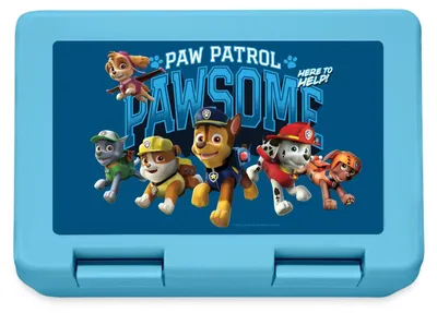 Produktbild von Spreadshirt Paw Patrol Pawsome Team Brotdose Lunchbox, One size, Saphirblau