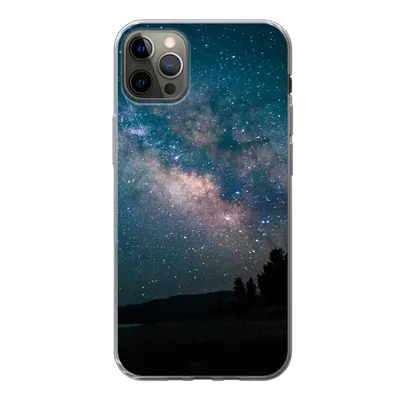 Produktbild von MuchoWow® Handyhülle Schutzhülle Hülle für iPhone 12 Pro Max Sterne - Planeten - Galaxie - Jungen - Mädchen - Kinder Silikon Softcase Handy Hülle - Hartschale