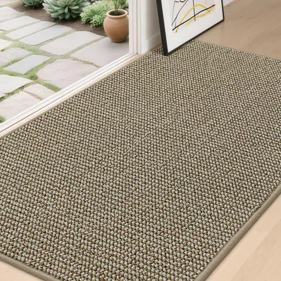 Immagine prodotto di Tappetino per interni, antiscivolo, lavabile, 90 x 150 cm, color beige chiaro