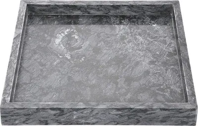 Image de Plateau en marbre noir de 25 cm pour bijoux et décoration