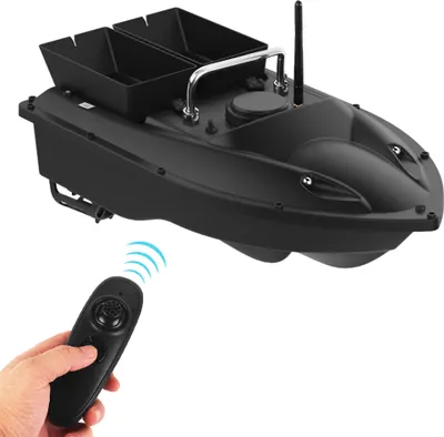 Produktbild von D13C Angelköderboot, kabelloses Angelnestboot, zwei Köderbehälter, 3,3 lb (1,5 kg) Köderladung, 500 Fernreichweite, 5200 mAh, mit Nachtlicht