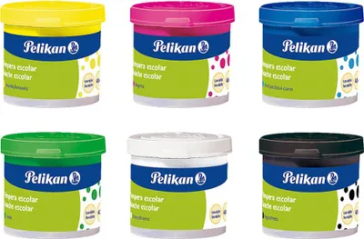 Zdjęcie produktu dla Zestaw pędzli do tempery Pelikan 6 kolorów 40ml One Size