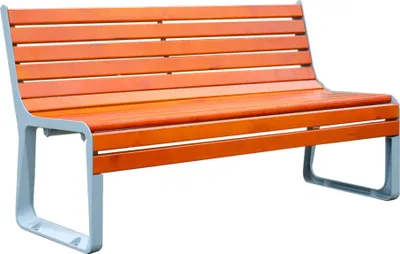 Produktbild von Premium-Tennisbank aus Holz mit Rückenlehne - 196 cm