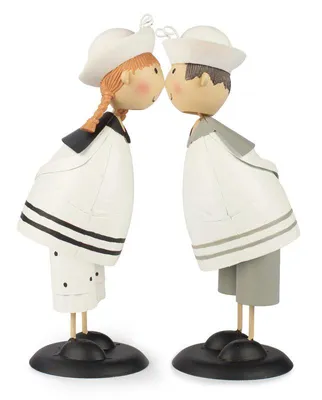 Zdjęcie produktu dla Knutschi  | Para marynarzy | Figurki do tortów wykonane z metalu [ wysokość ok. 18 cm ]