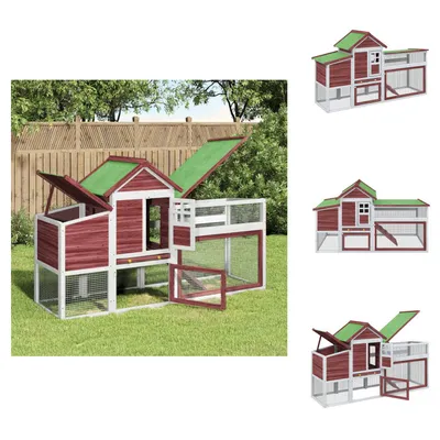 Obrázok produktu pre vidaXL Kurník moka 186,5x58,5x113 cm z masívneho borovicového dreva - Príbytky a výbehy pre malé zvieratá