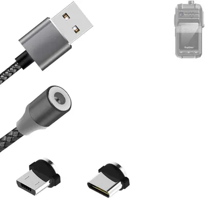 Produktbild von K-S-Trade Hochwertiges Magnet-Lade-kabel Sync-Kabel Daten-Kabel für RugGear RG440 mit USB-Typ-C-Anschluss und Micro-USB-Anschluss 2A bis zu 480mbps