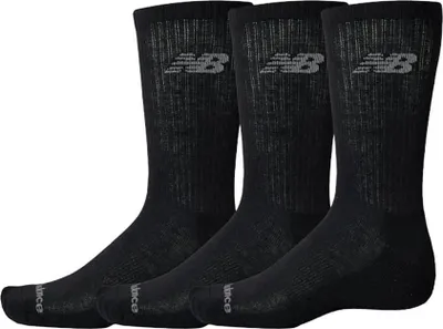 Produktbild von New Balance Performance Basic Crew-socken 3 Paare Schwarz EU 43-46 Herren,Damen Schwarz EU 43-46