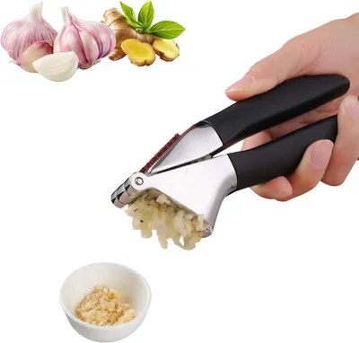 Obrázok produktu pre Lis na cesnak, nehrdzavejúca oceľ, 3 strúčiky cesnaku, pre kuchyňu