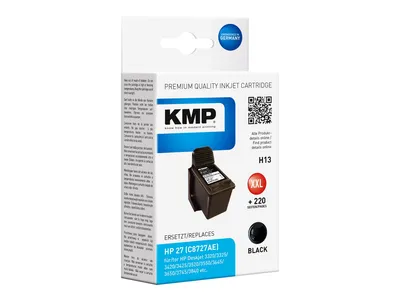Image de KMP Patrone HP C8727AE Nr.27 black 500 S. H13 refilled