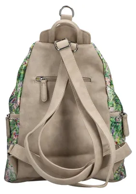 Produktbild von Rieker Damen Rucksack mit Außentaschen Karabinerhaken erweiterbar H1055, Farbe:Grün