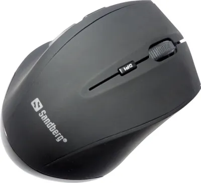 Obrázek produktu pro Sandberg Wireless Mouse Pro, Pro praváky, Optický, RF bezdrátový, 1600 DPI, Černá