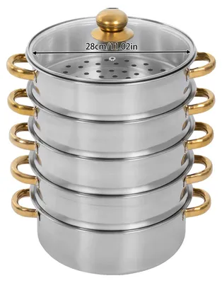 Obrázek produktu pro Parní hrnec, 5 pater, nerezová konstrukce, 30 cm