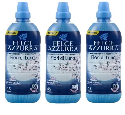 Produktbild von Felce Azzurra Ammorbidente Concentrato 3 x 900ml Fiori Di Luna, Weichspüler Konzentrat 45 Waschgänge