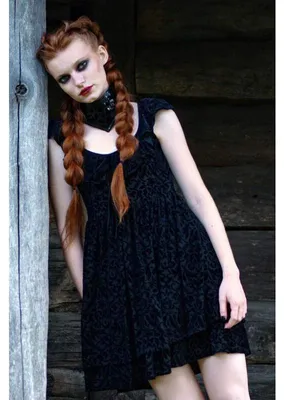 Image de Robe babydoll en velours Killstar - Susanna L