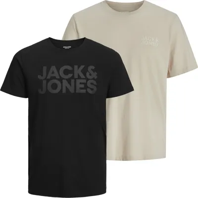 Produktbild von 2er Pack JACK & JONES T-Shirts Logo Tee Crew Neck